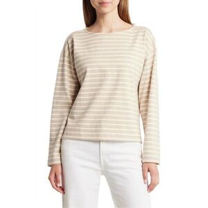 NWT Rails Macy Heather Beige Stripe Size Large